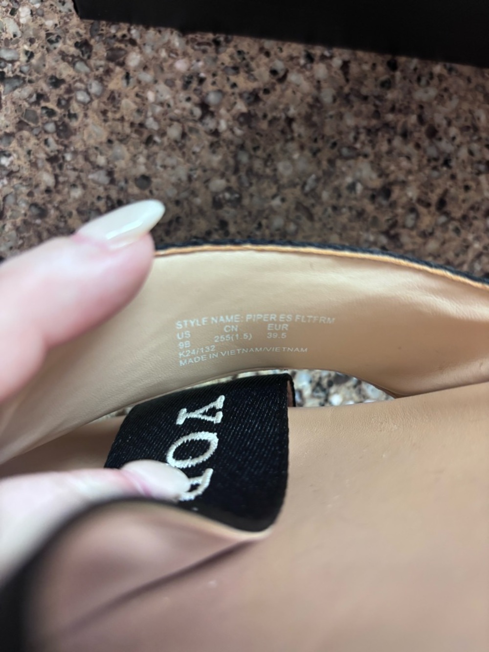 kate spade Blush Pink Platform Slide Sandals with Black Logo Cross Straps - Picture 6 of 6